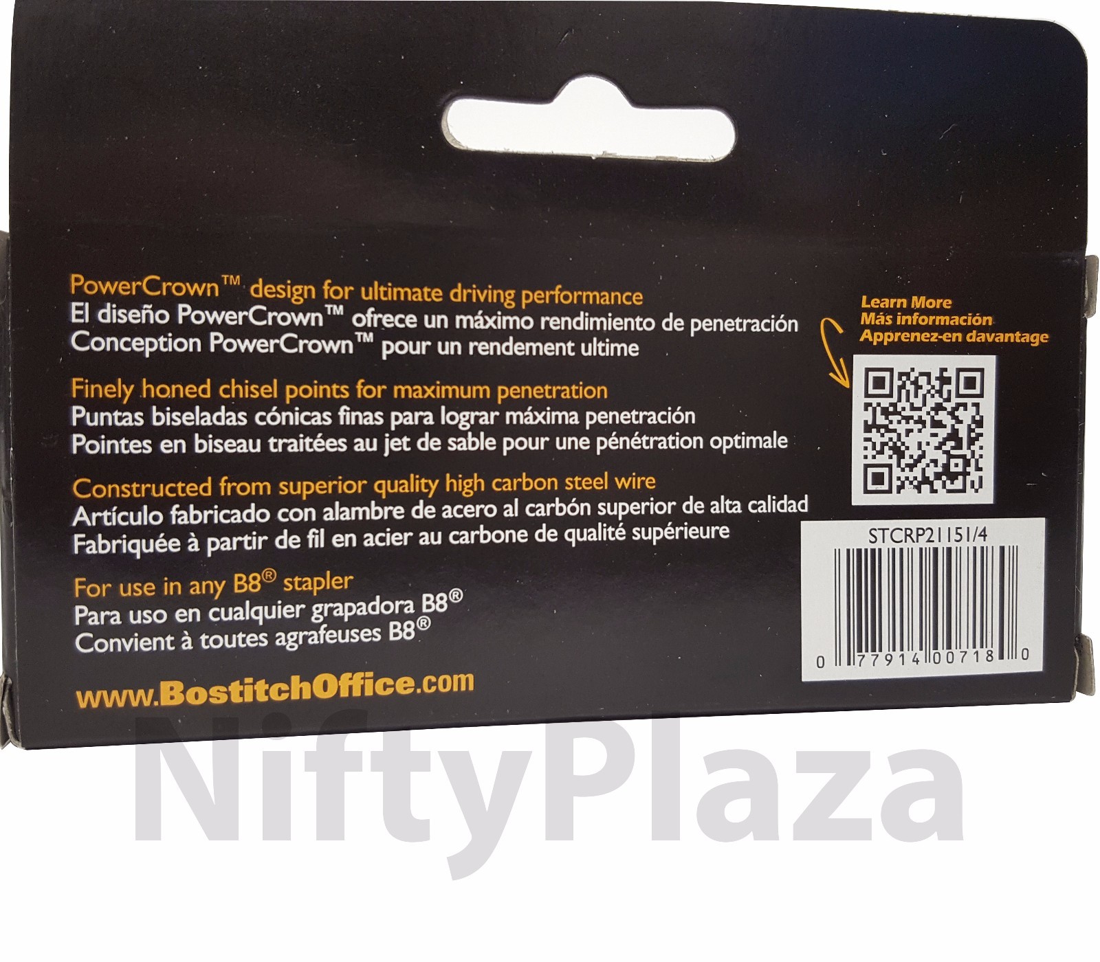 Pack of 5 Boxes Bostitch B8 Powercrown Premium 1/4" Staples MPN STCRP21151/4