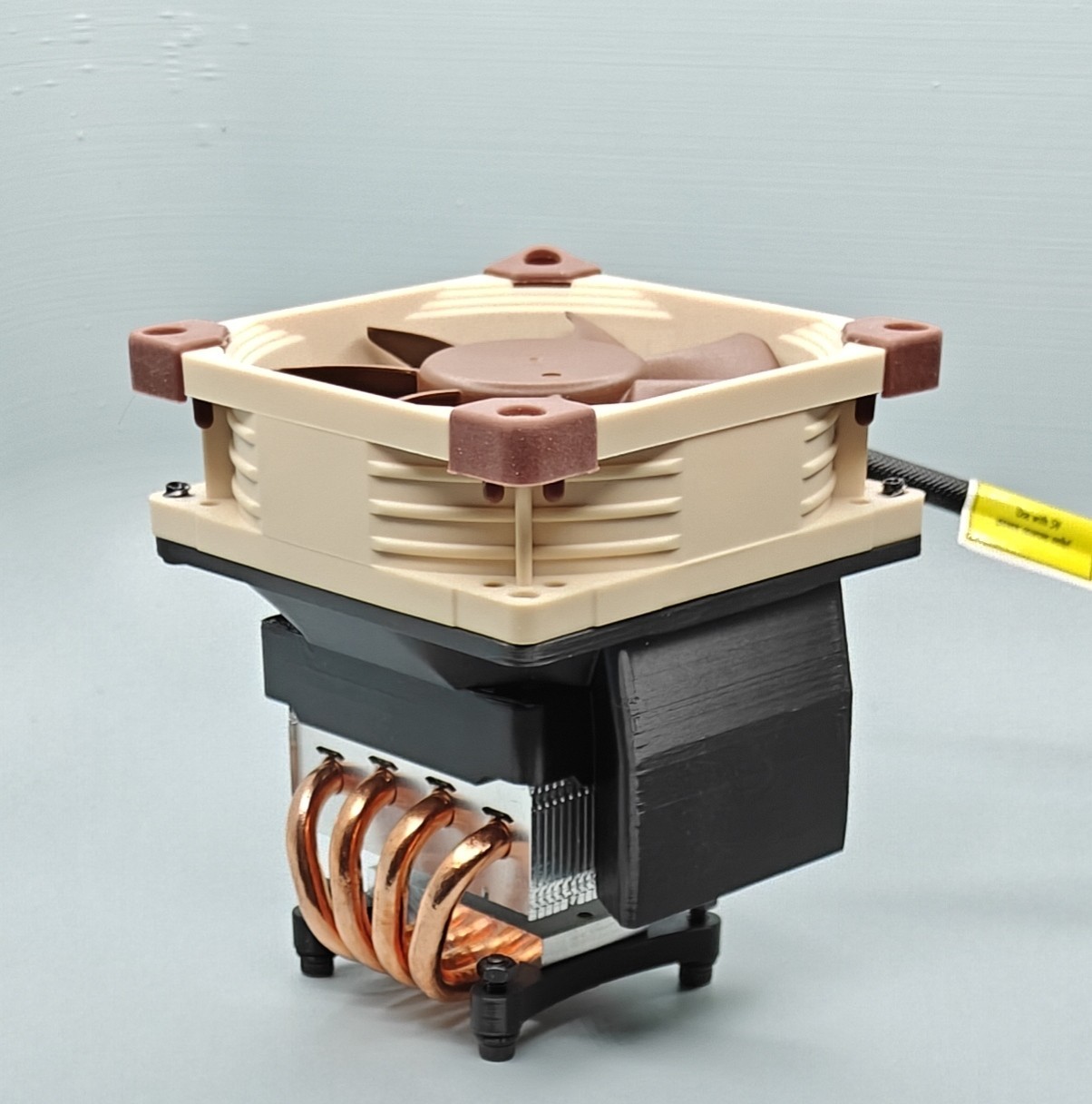 Bitaxe Gamma Upgraded Cooler, 52pi low profile cooler, 80mm noctua fan vrm vent