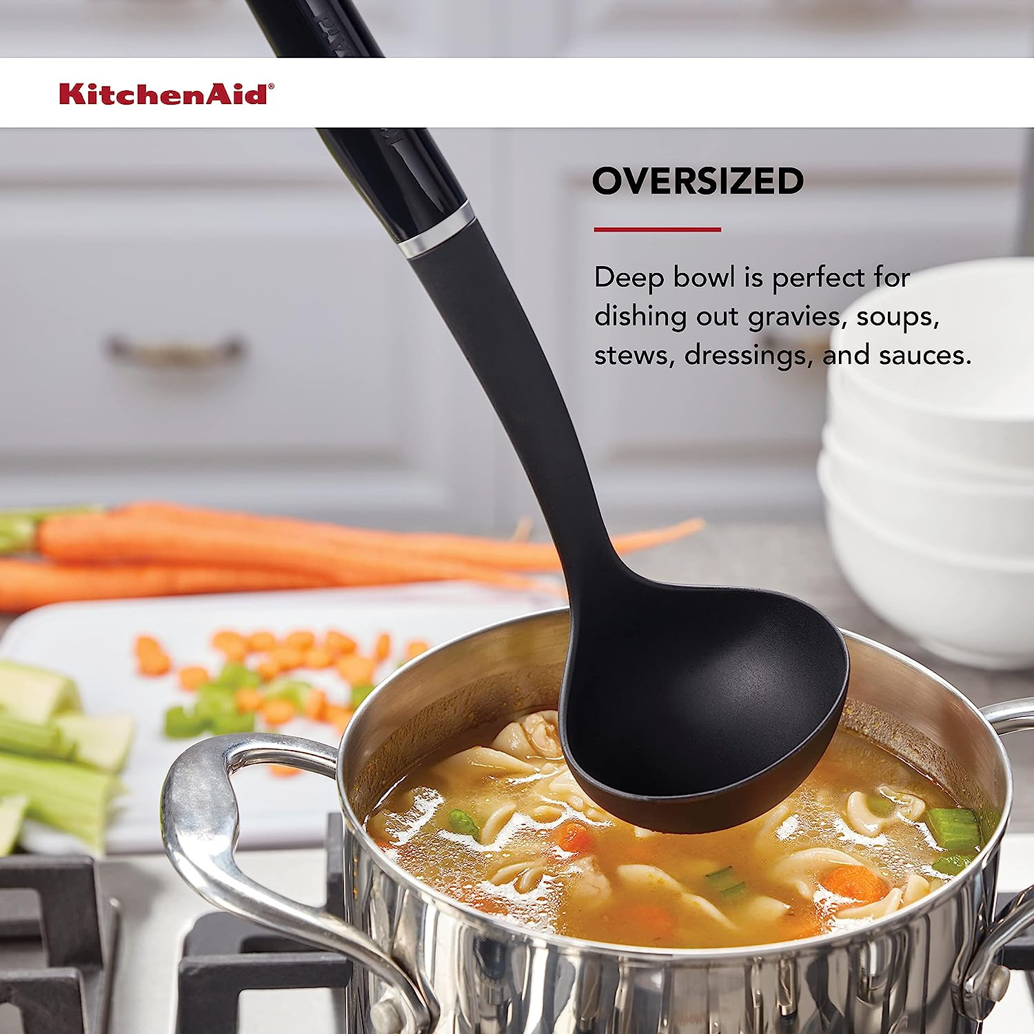 Classic Soup Ladle, One Size, Black 2