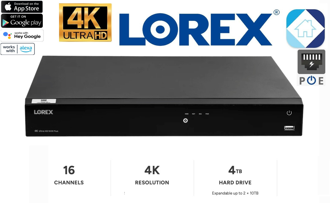 ⭐️Lorex Fusion 4K 16 Camera Capable Wired or Wi-Fi 4TB NVR Network NEW Open B⭐️