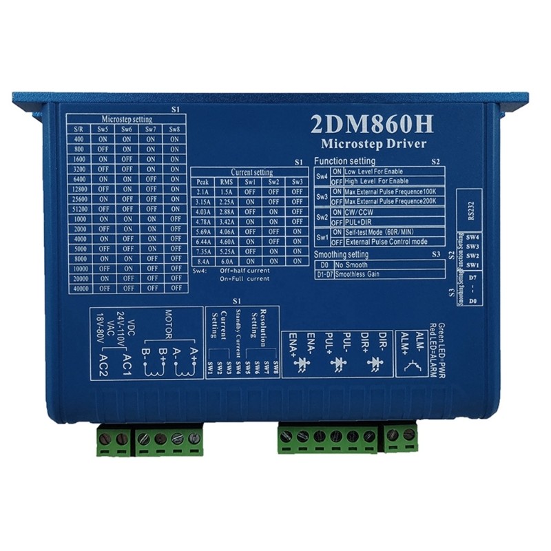 Stepper Motor Controller 2DM860H 2 Phase Digital Stepper Motor Driver Module