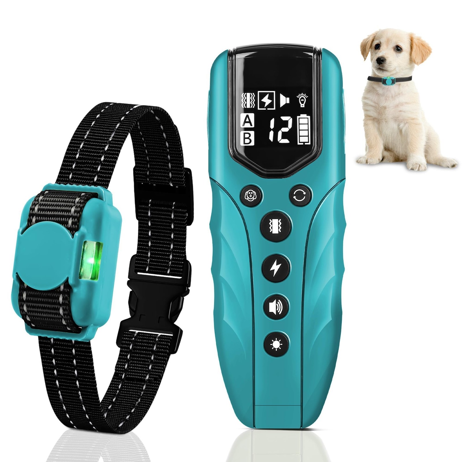 Tiniest Small Dog Shock Collar, Lightest Dog Training Collar with 2000ft Remo...