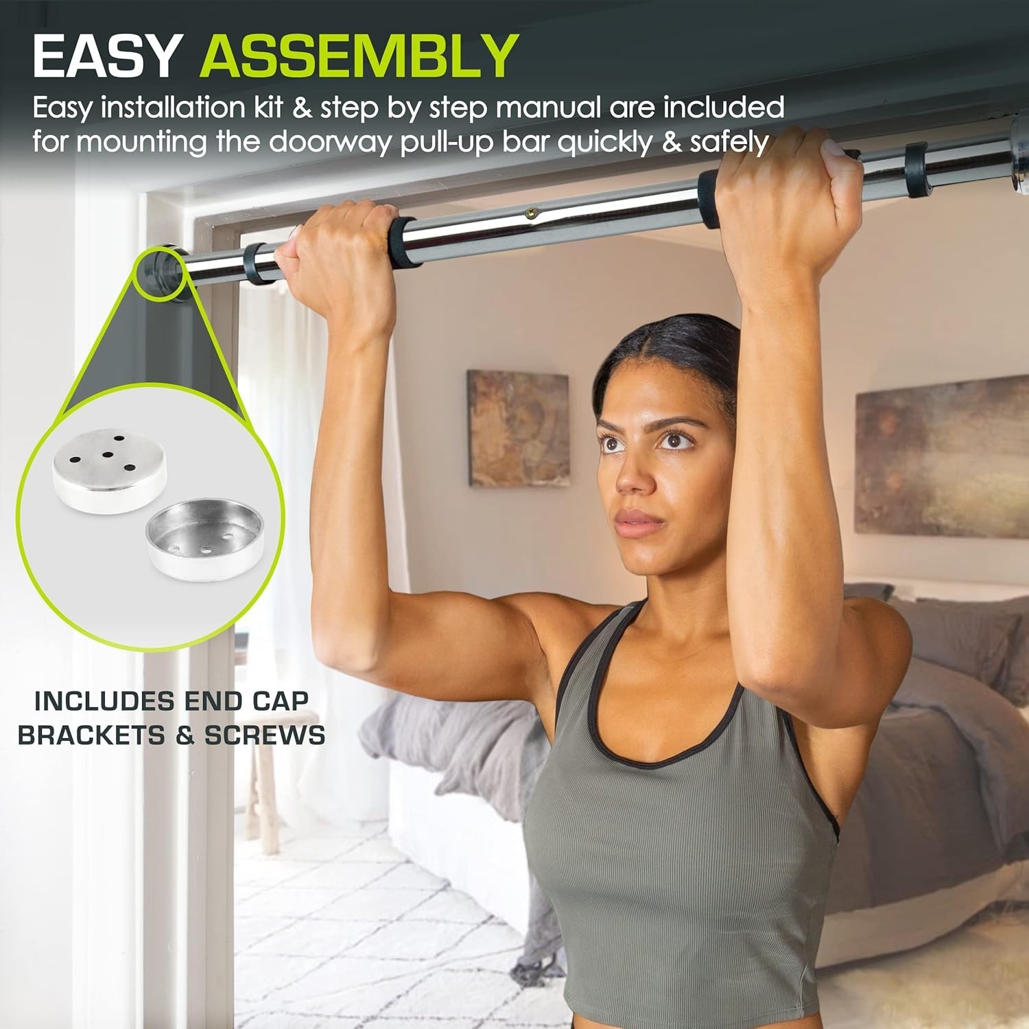 Multi-Use Adjustable Pull-Up Bar - Perfect for Home Cardio and Strength Training