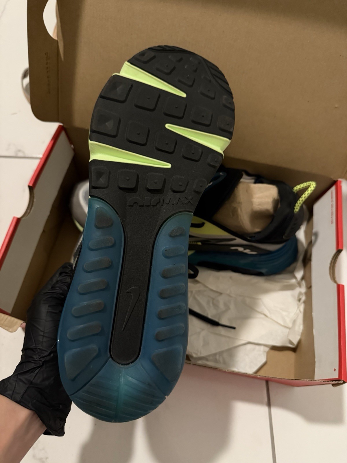 Nike Air Max 2090 Volt Blue Sneaker White/Black/Volt/Blue Force BV9977-101