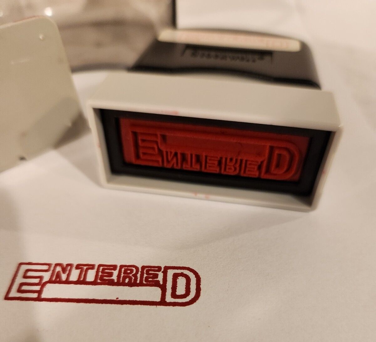 Stockwell Rubber Office Stamp - Entered