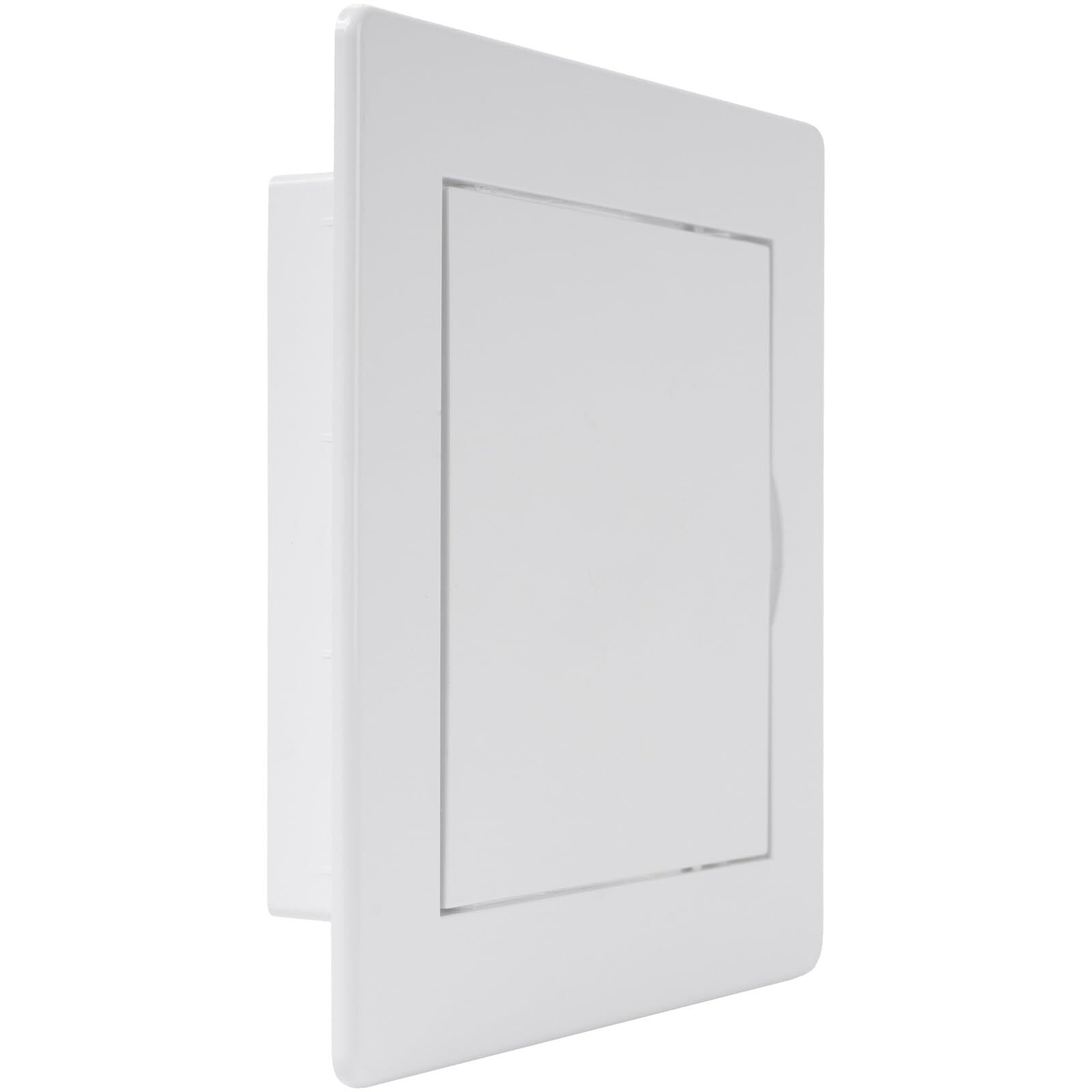 4 x 4 Inch White Square ABS Plastic Plumbing Access Panel - Indoor Wall Acces...