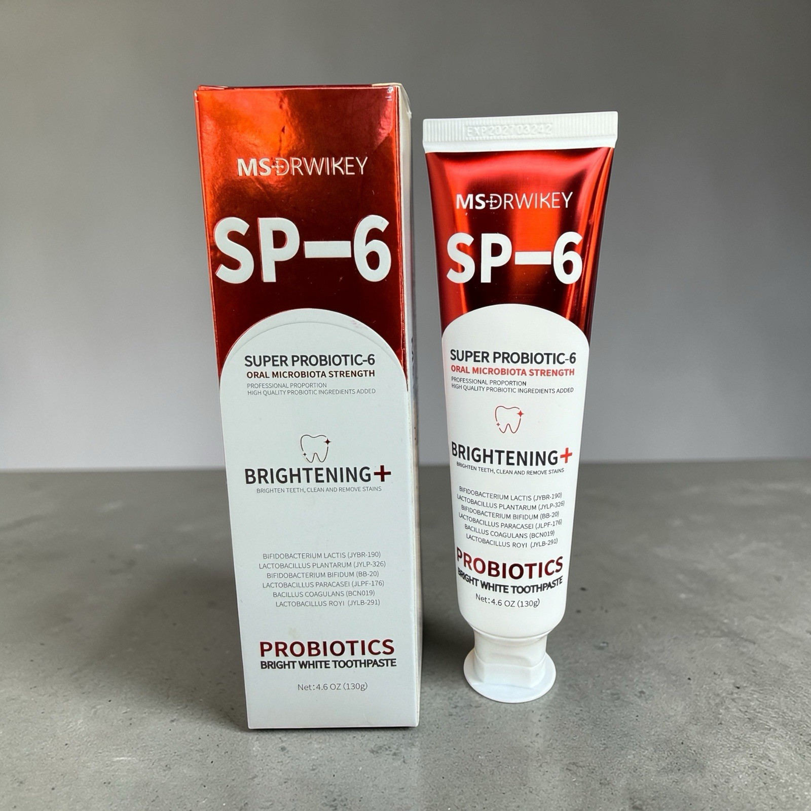 MS DRWIKEY SP-6 Probiotic Whitening Toothpaste 4.6 oz Natural Exp 03/27