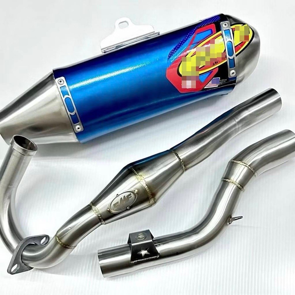 For Yamaha WR155R Exhaust Headers Muffler Pipe Stainless steel Parts Blue