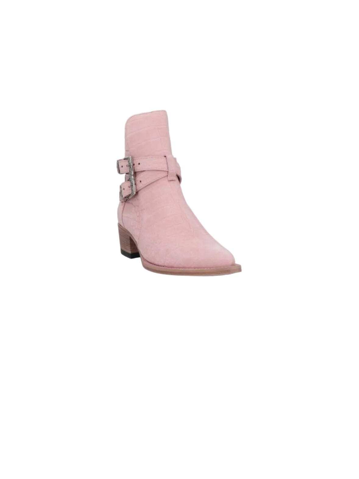 Amiri Croc Embossed Jodhpur Boots- Salmon