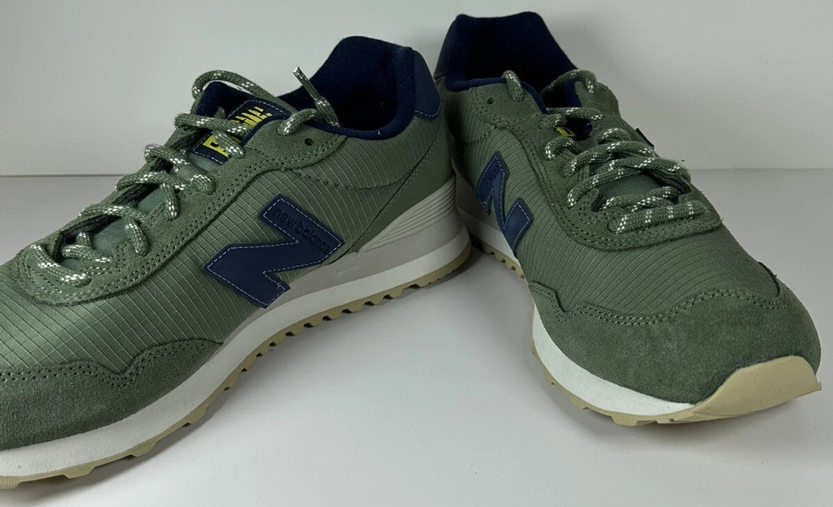 NEW BALANCE Classics 515 Sage Green & Navy Blue Running Shoes Men’s Sz 10.5 New