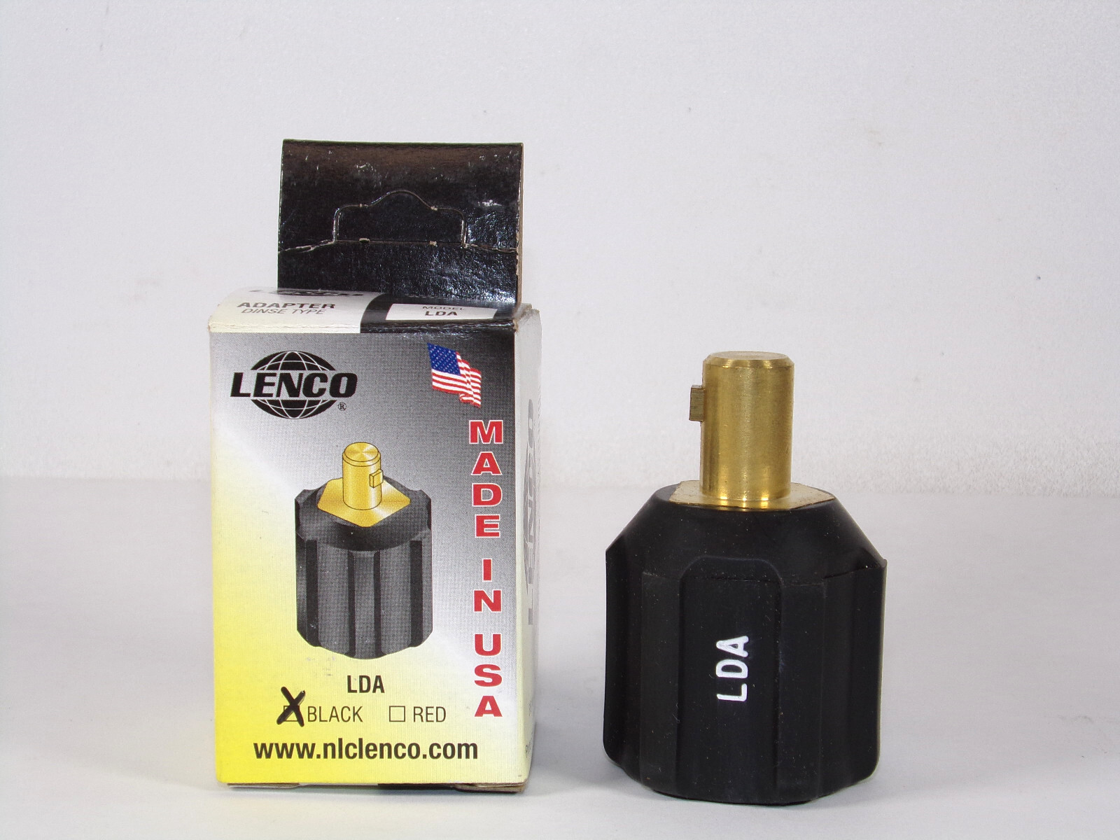 LENCO One-Piece Dinse Type Adapter, LDA, Black, 05330
