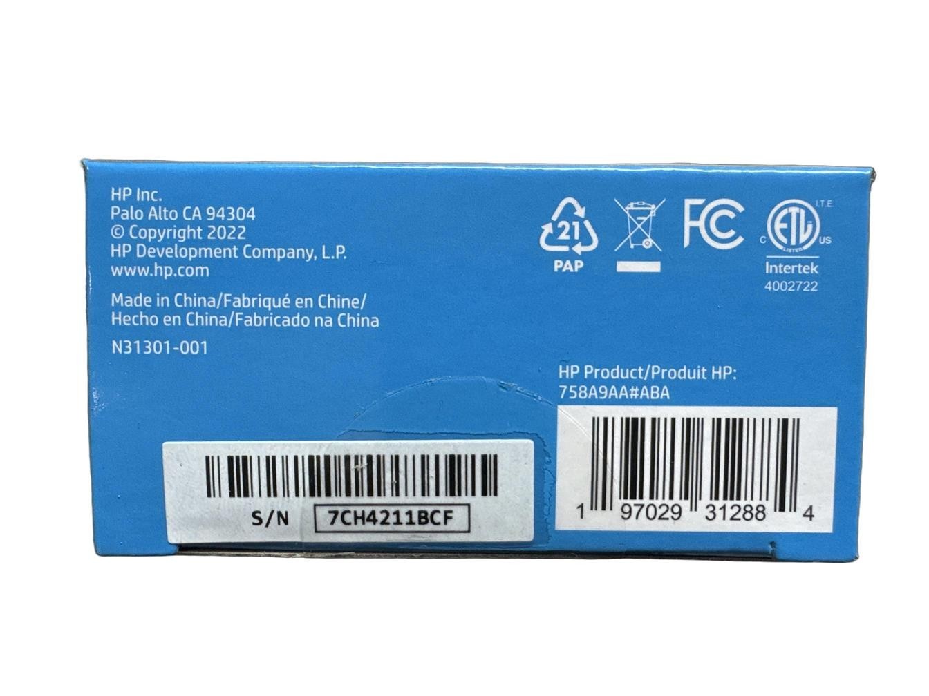 758A9AA#ABA NEW HP Z3700 Dual Silver Mouse