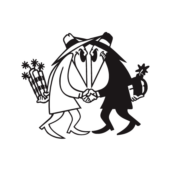 Spook Decal Spy vs Spy Made in USA Multiple Color Options 2.5 in (H) x 3 in (W)