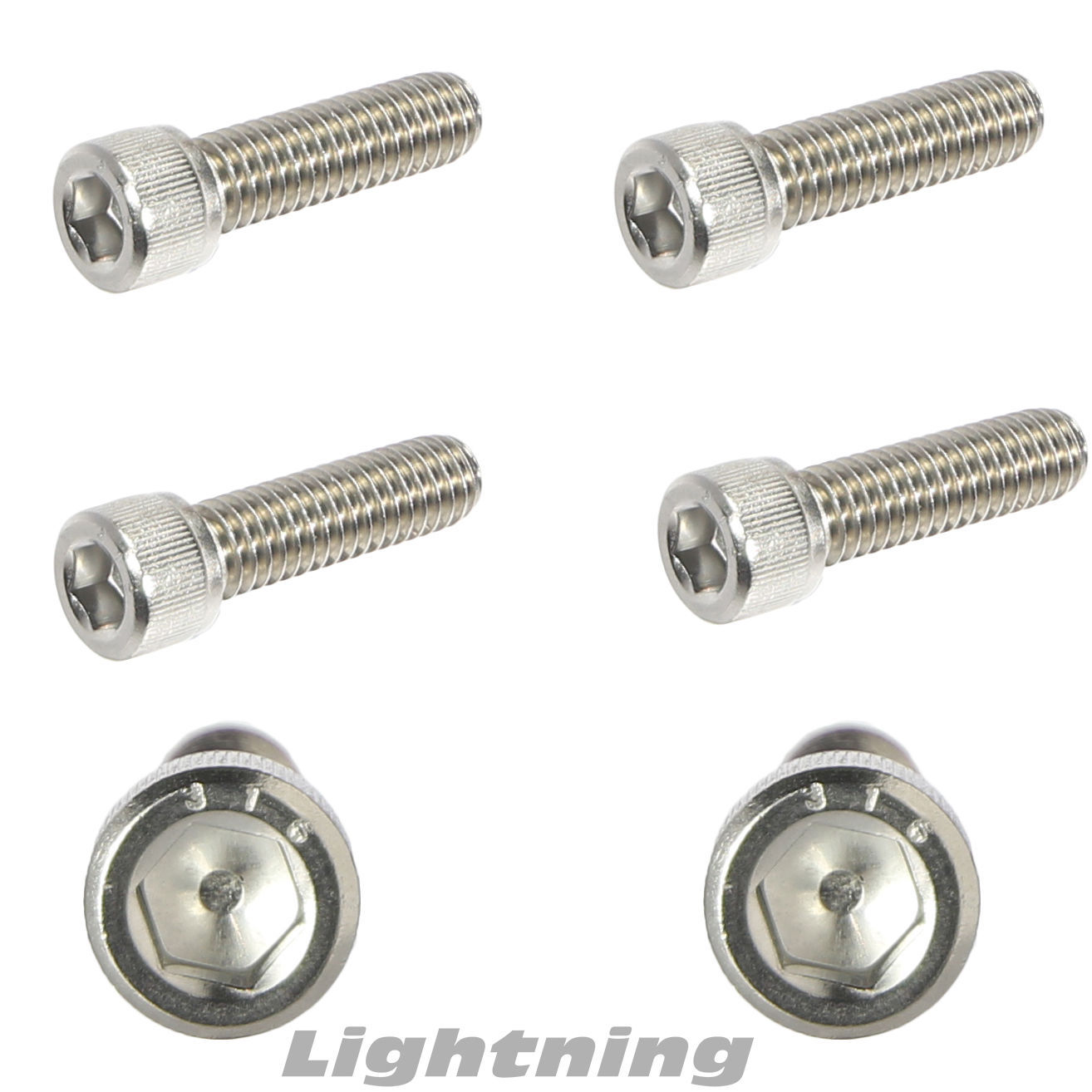 Marine Grade 316 Stainless Steel Socket Head Cap Screws 8-32 X 1" Qty 10
