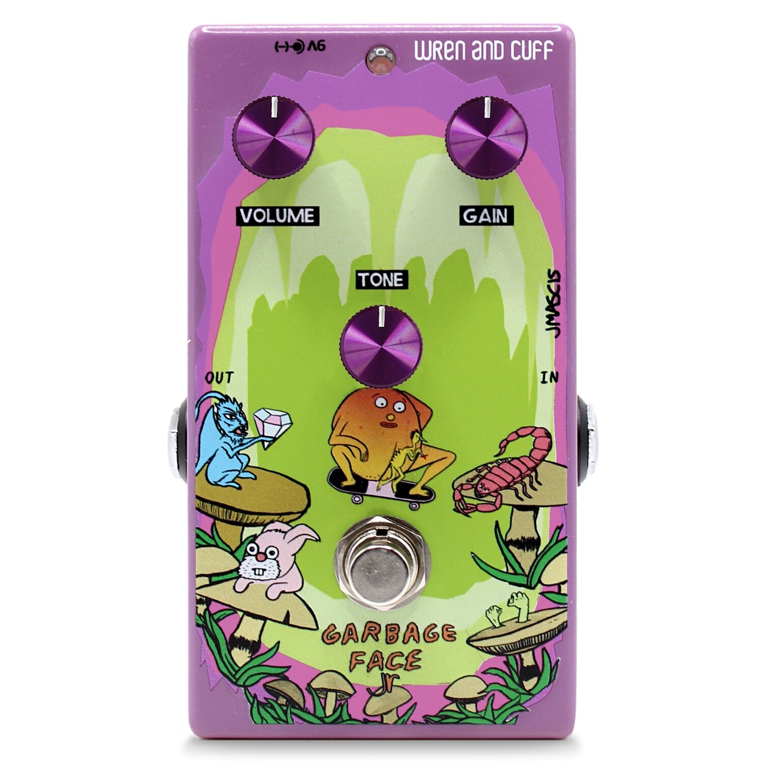 Mint Wren & Cuff J Mascis Garbage Face Jr Fuzz / Treble Booster Guitar F/X Pedal