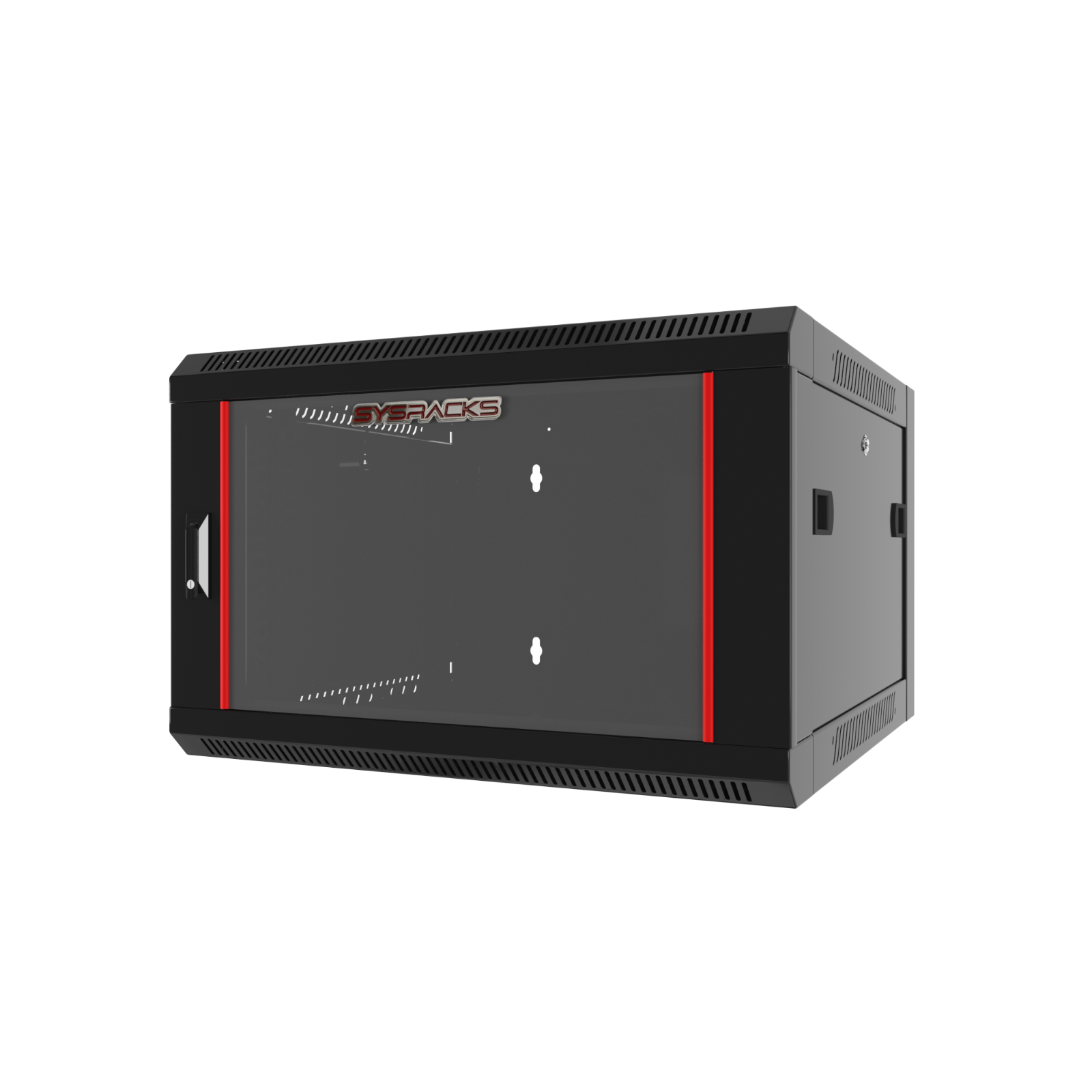Server Rack 6U Wall Mount Cabinet Locking Networking Data Enclosure Glass Door