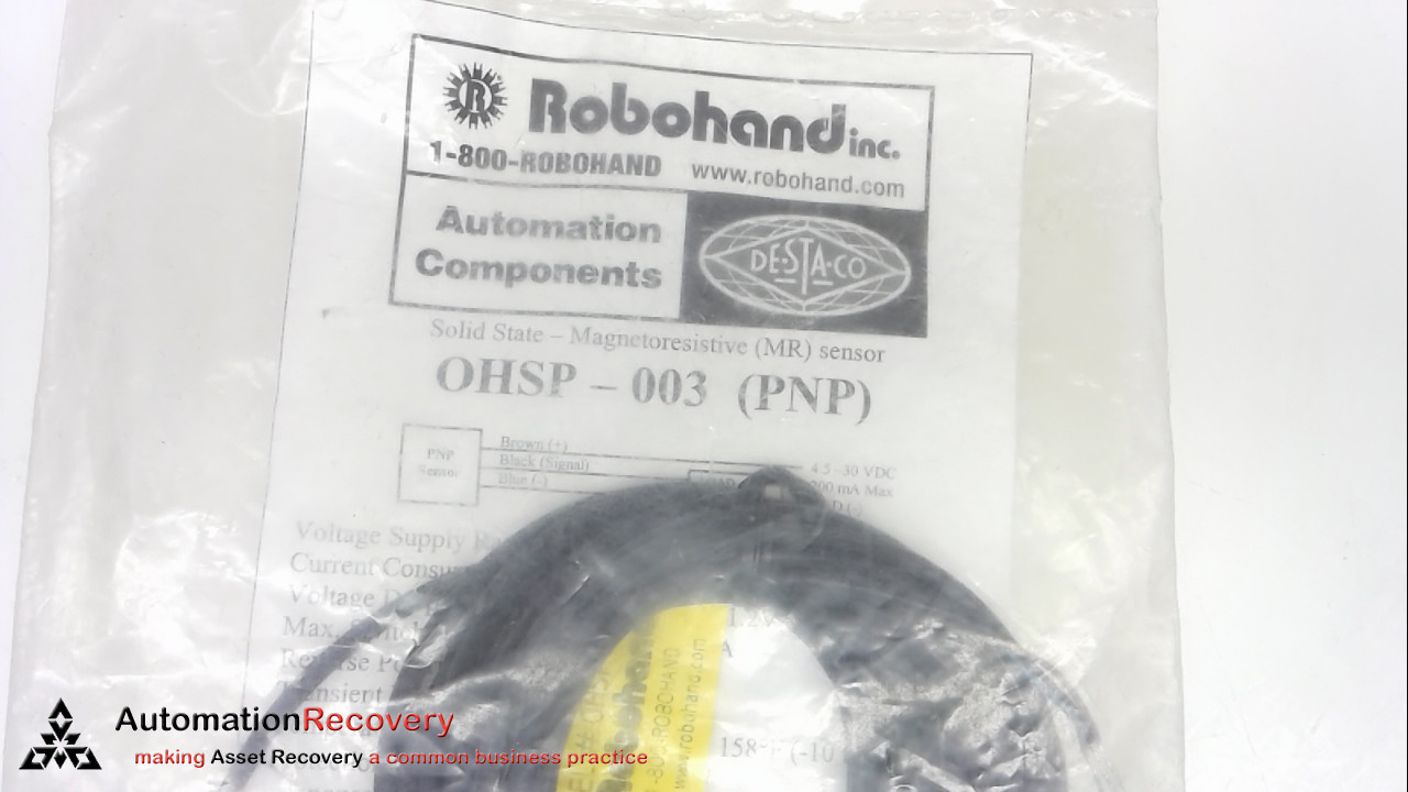 DESTACO OHSP-003, ROBOHAND SOLID STATE PNP SENSOR, NEW #244511