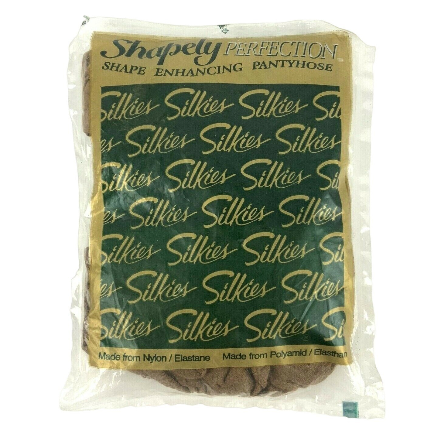 Silkies Pantyhose Shapely Perfection Size Large Honey Beige Nylon Spandex