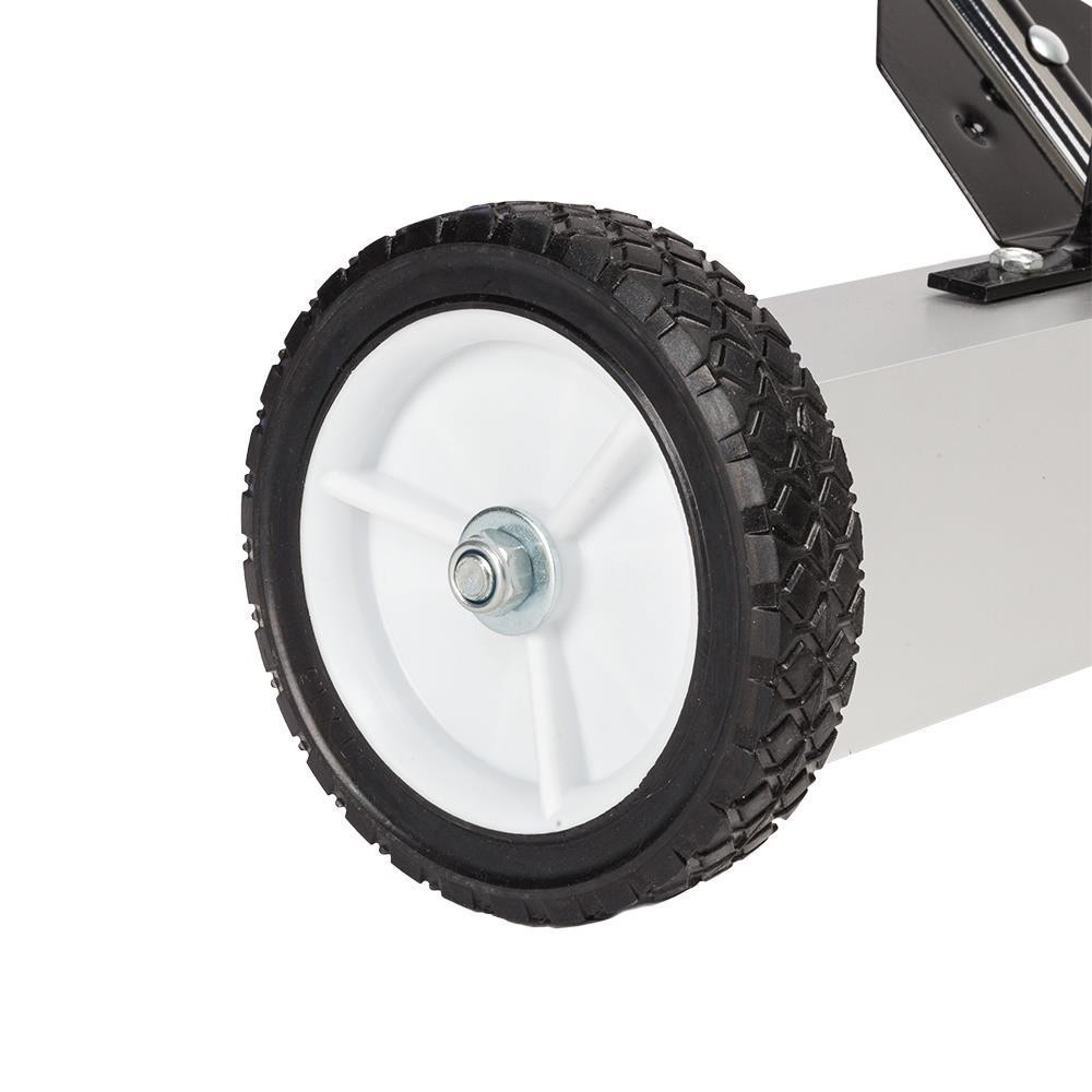 24-Inch Rolling Magnetic Pick-Up Sweeper with Adjustable Long Handle and Wheels