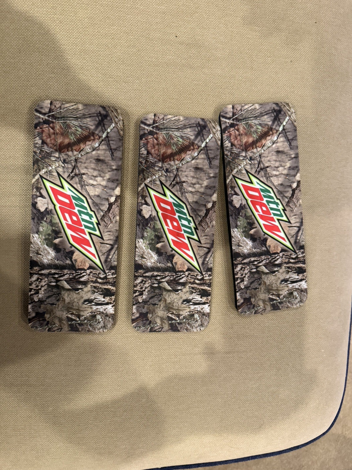 Mountain Dew Camo Camouflage Slap Koozie RARE Pop Soda Set Of 3 New