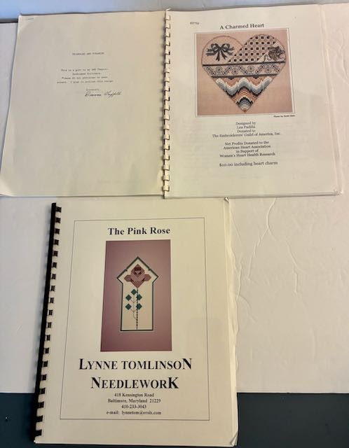 Lot 3 Needlework Pattern Chart Booklets Padilla, Griffith, Tomlinson Heart, Rose