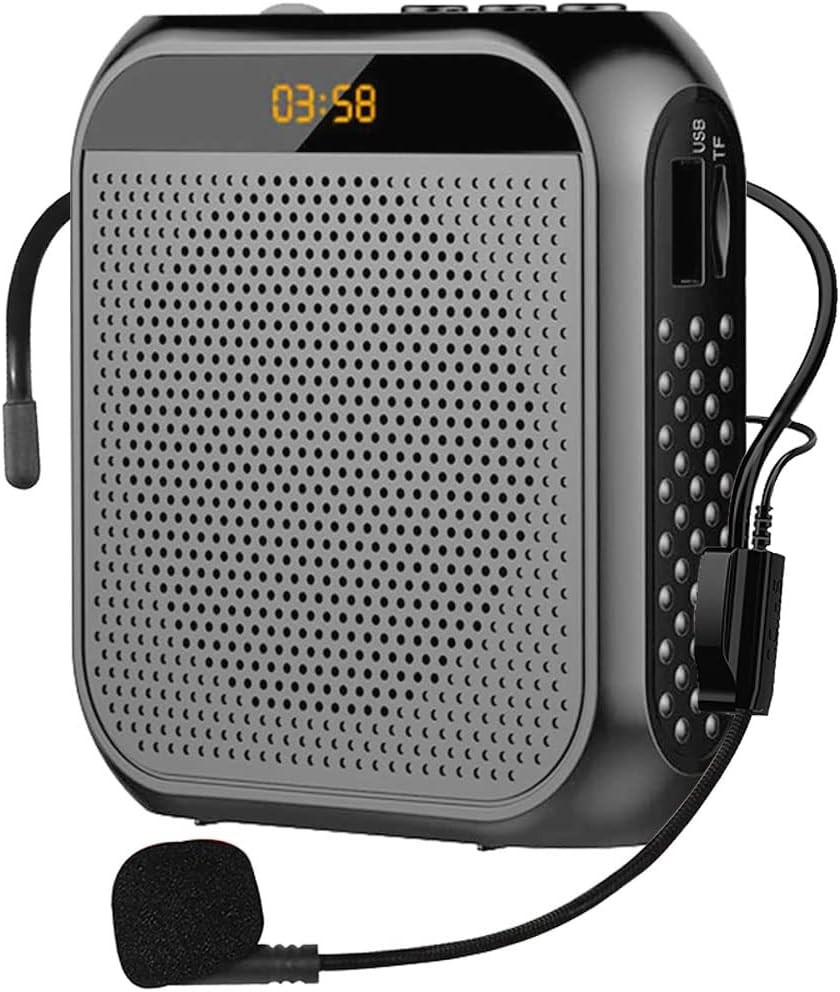 Amplificador de Voz para Profesor con Micrófono Portátil y Altavoz