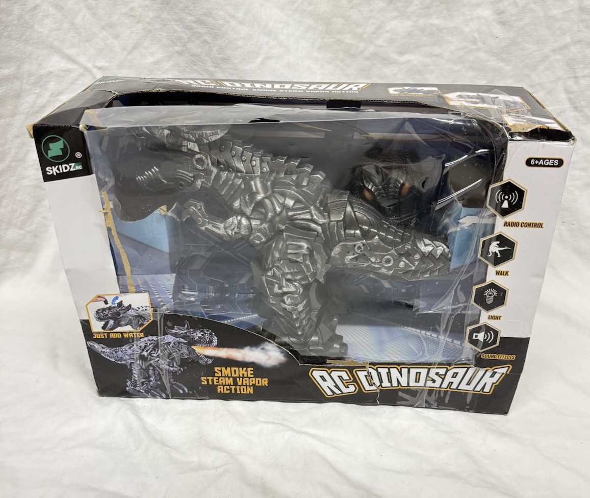 Skidz RC Childrens Dinosaur Toys for Kids, RC Walking Dinosaur , Smoke Action