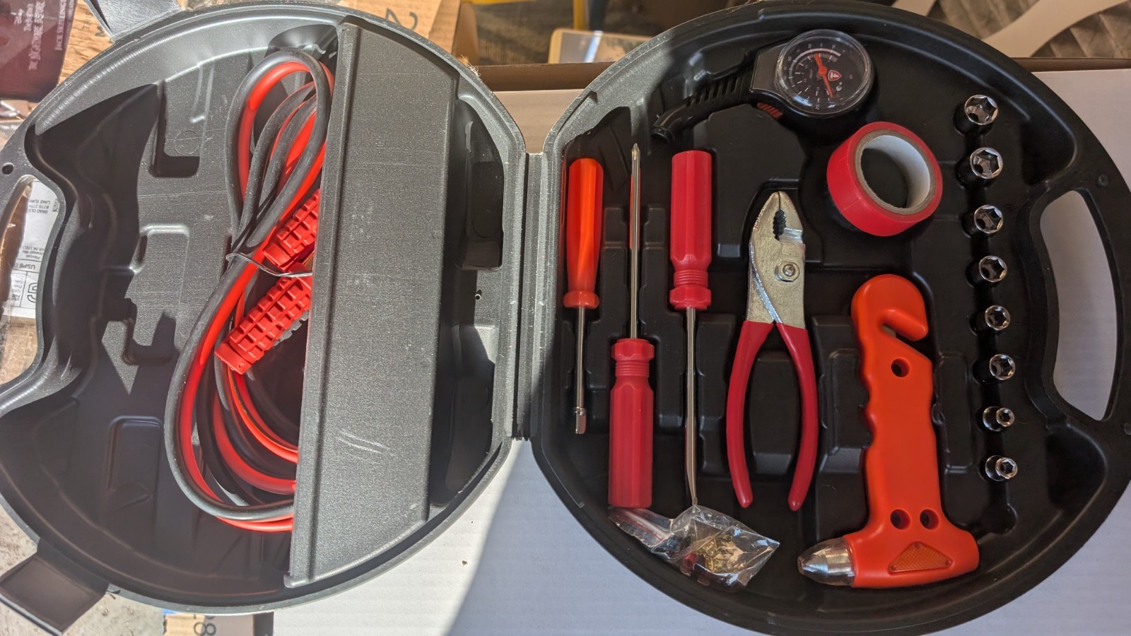Emergency Kit With Super Jumper Cables New