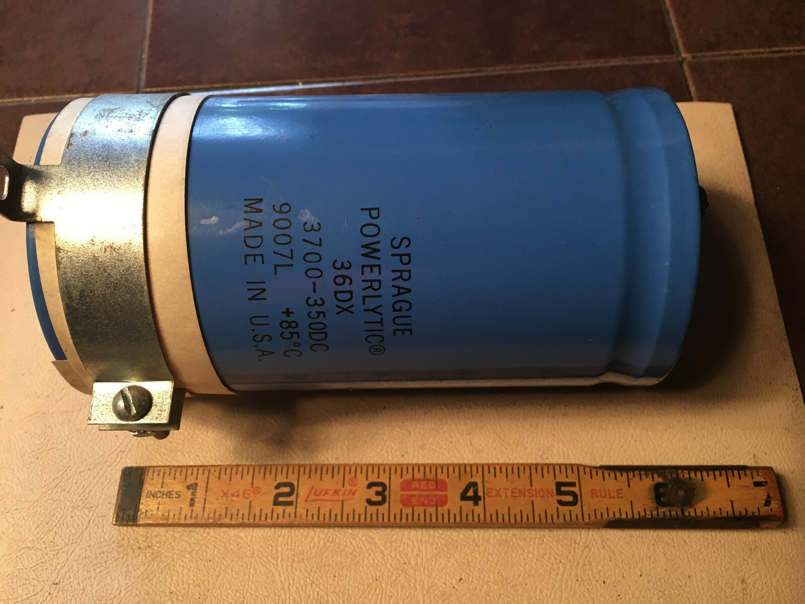 Sprague Powerlytic Capacitor, 3700uf 350 VDC