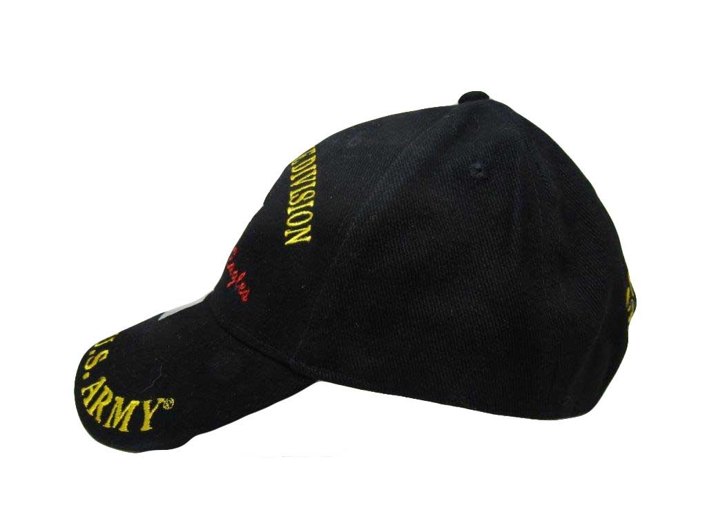 Army 101st Airborne Screaming Eagles Division Black Embroidered Cap Hat