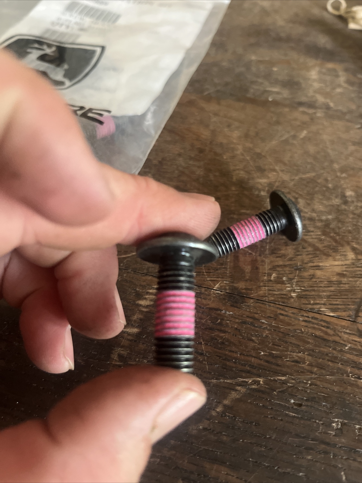 2 NOS John Deere OEM Oval Screws T165889