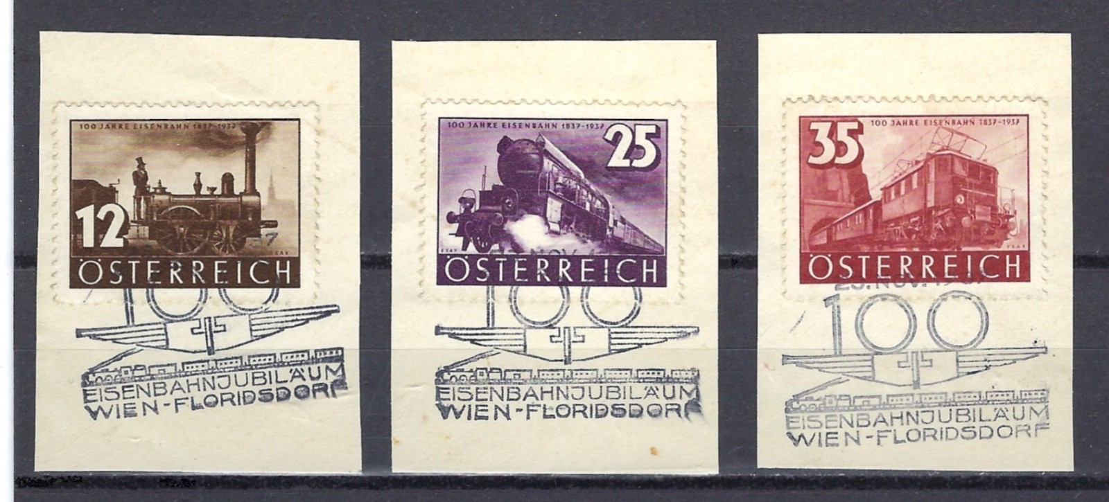 AUSTRIA #385-87 USED - COMMEMORATIVE POSTMARKS