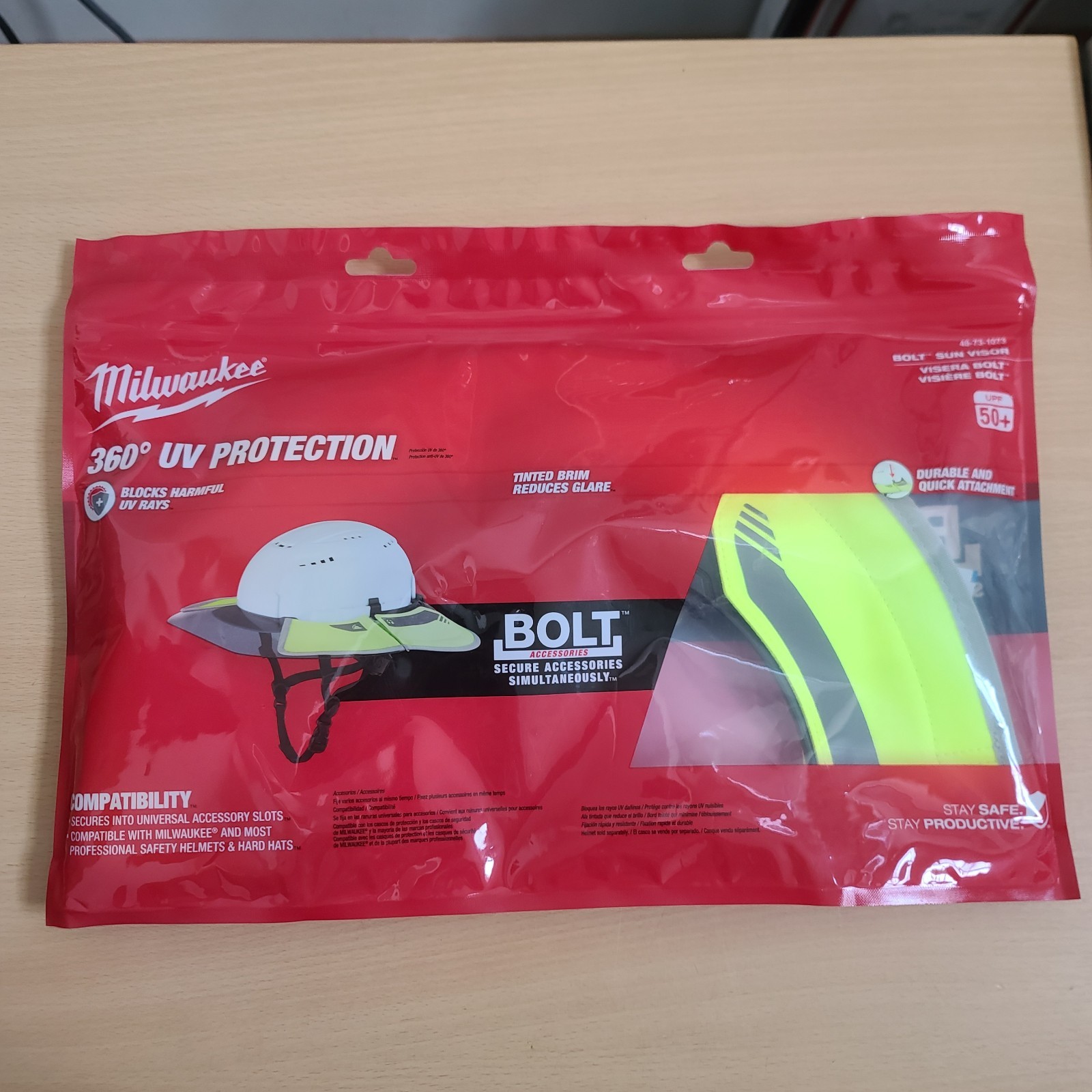 Milwaukee Tool 48-73-1073 Bolt Tinted Brim High Visibility Sun Visor - New!