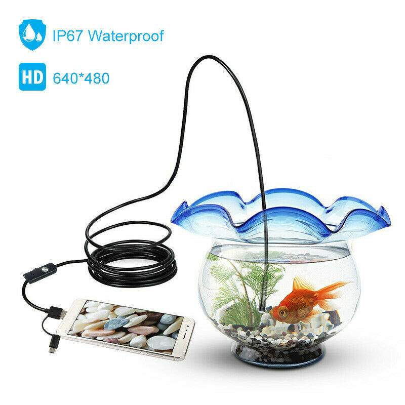 6LED USB Snake Endoscope Borescope HD Inspection Camera Scope For Android Type C