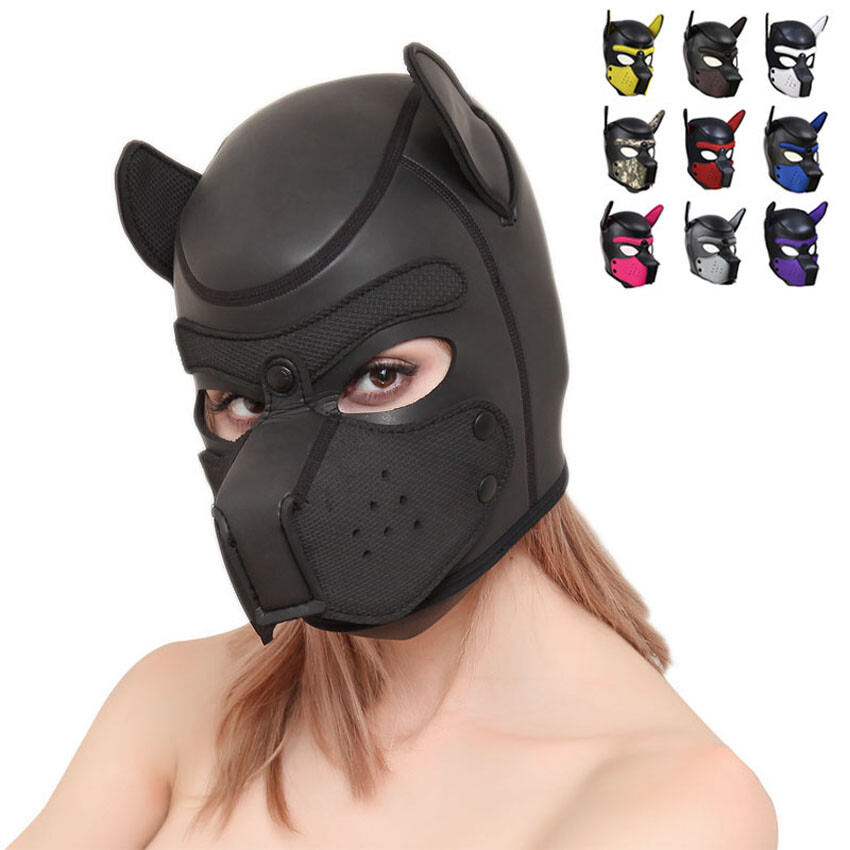 Puppy Hood Latex Rubber Play Mask – BDSM Pup Training Cosplay Adult Party Toys