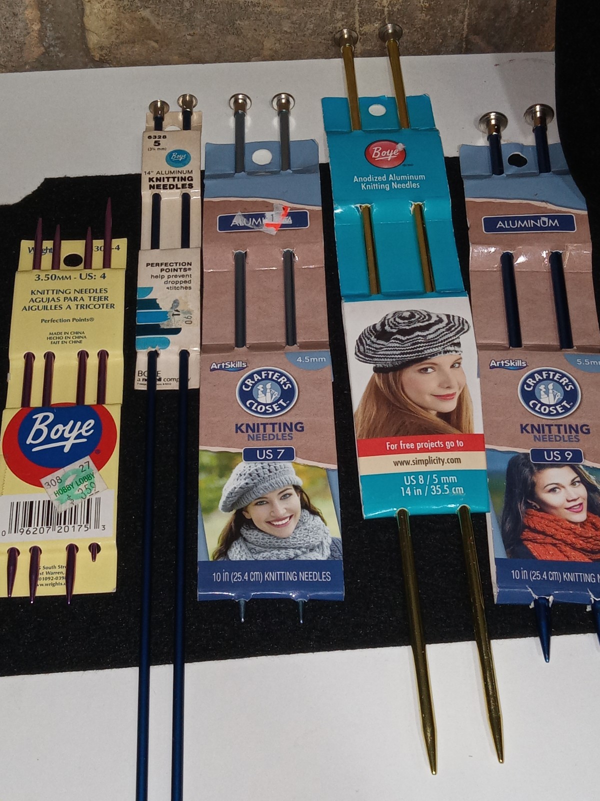 Lot of Misc Vintage Knitting Needles New Lot Of 5