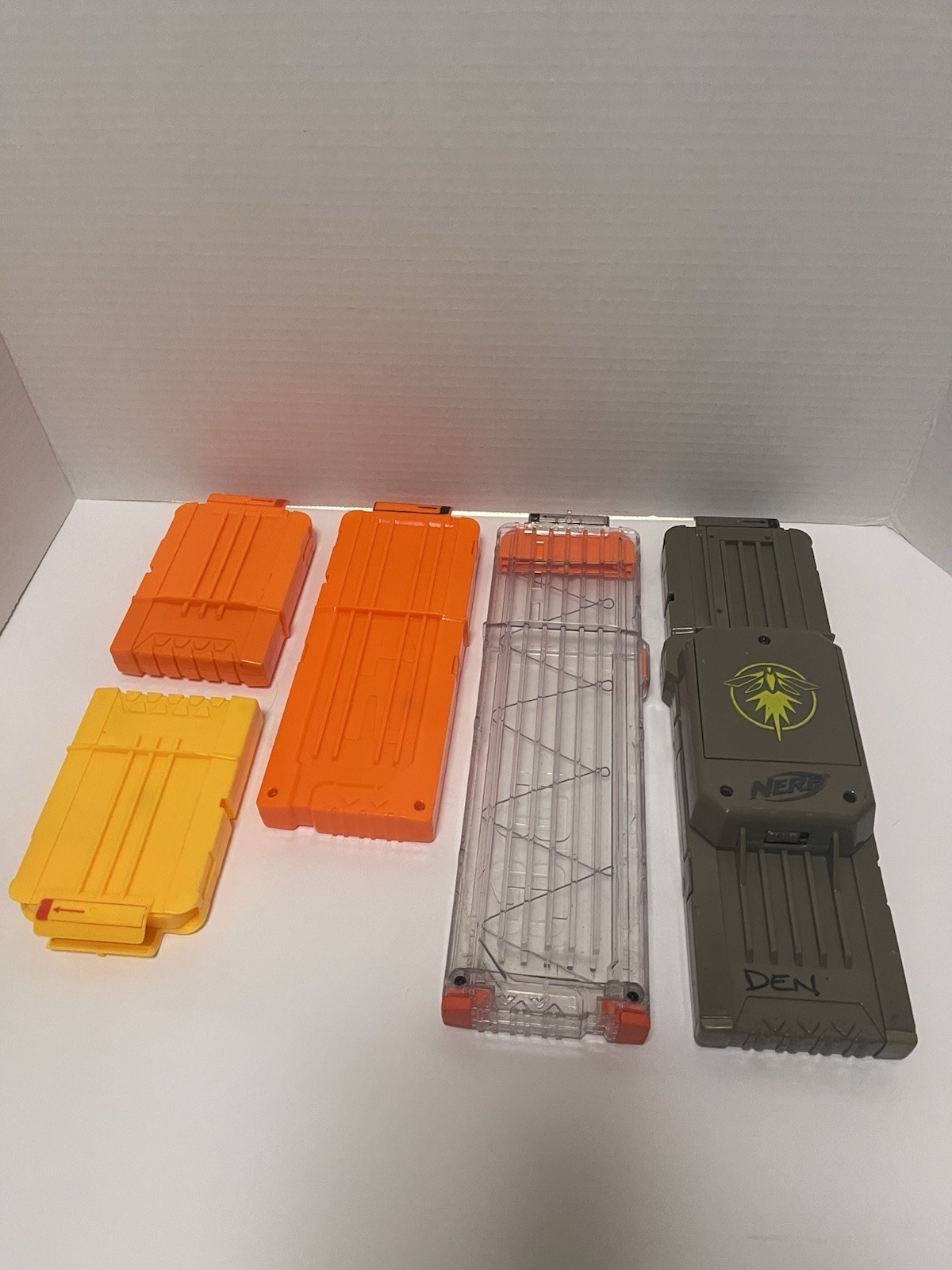 Lot Of 5 Nerf N-Strike Dart Gun Clip Magazines Firefly 18, 18 & (2) 6 Round