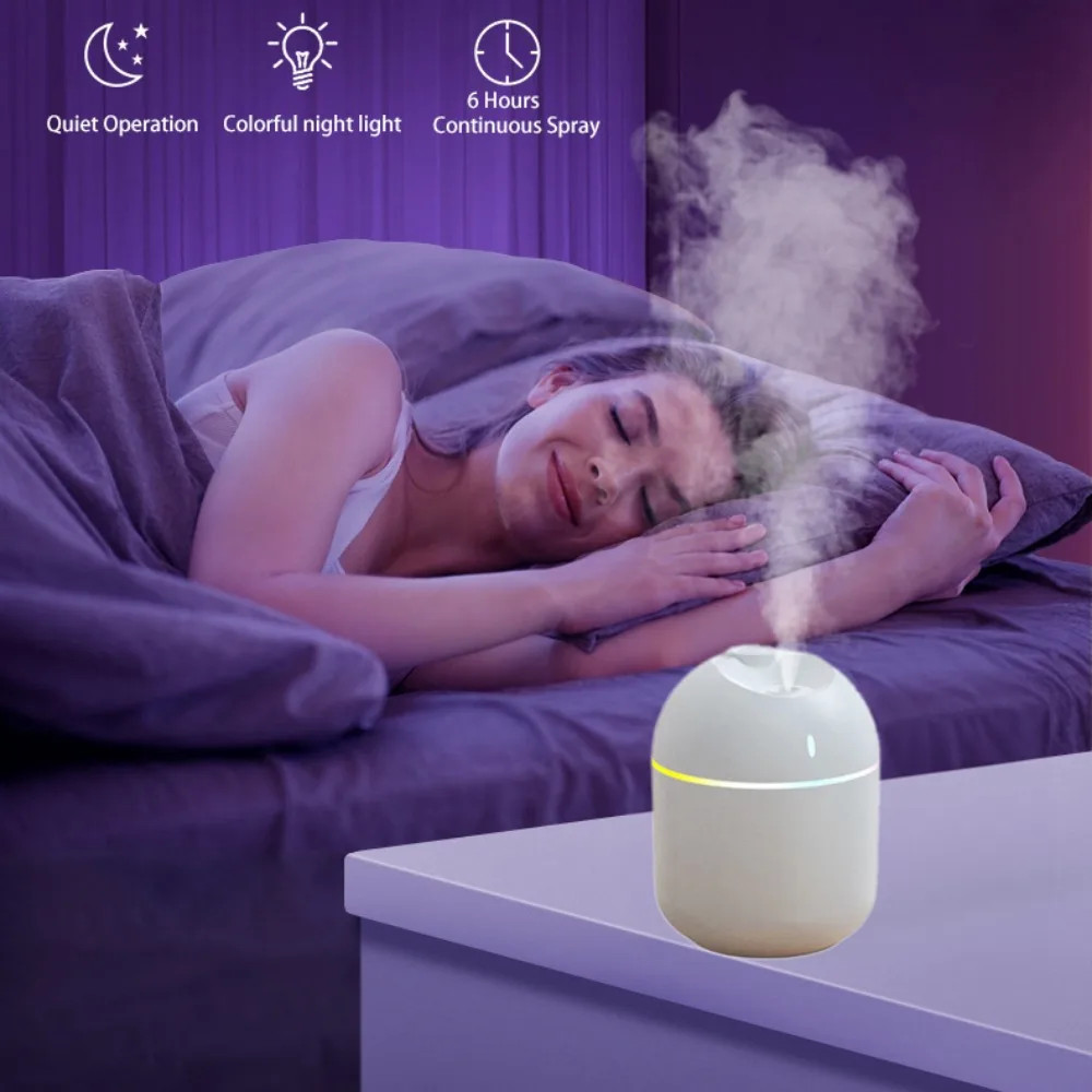 270ML Air Humidifier Cool Mist Aroma Diffuser with LED Night Light Power-off Pro