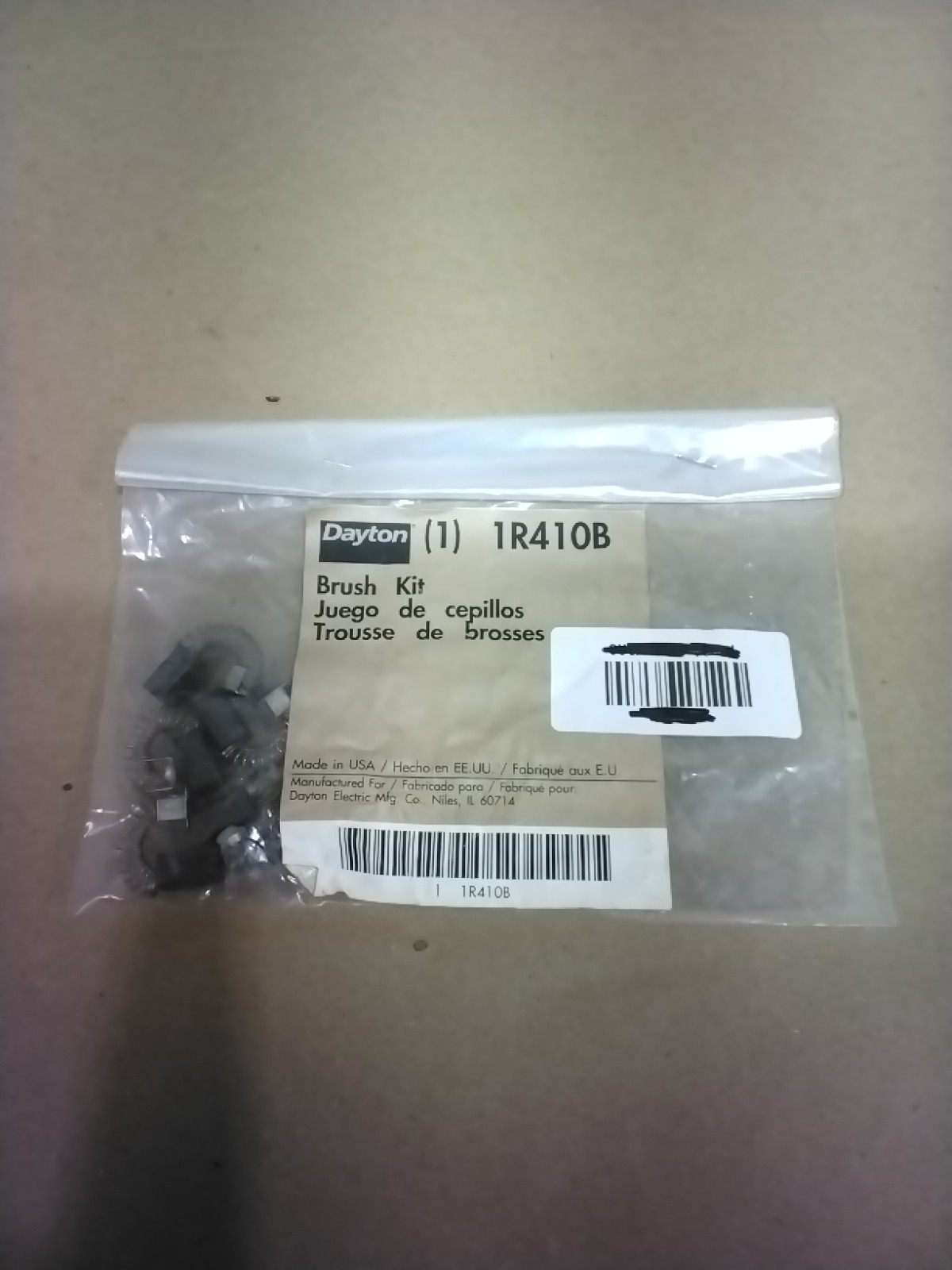 Dayton Carbon Brush Kit 1R410B, Pkg Of 6