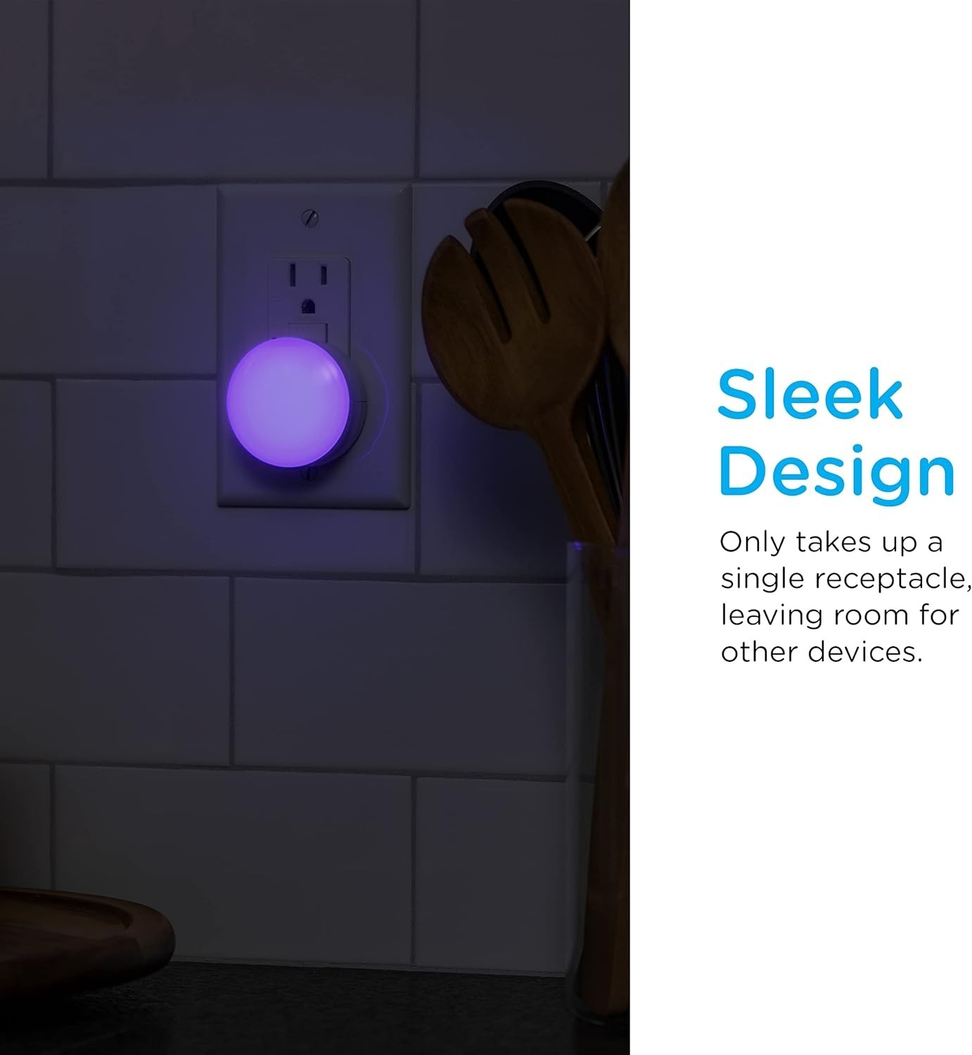 Color Changing Mini LED Night Light, Plug-in, Dusk to Dawn Sensor, Compact, 3...