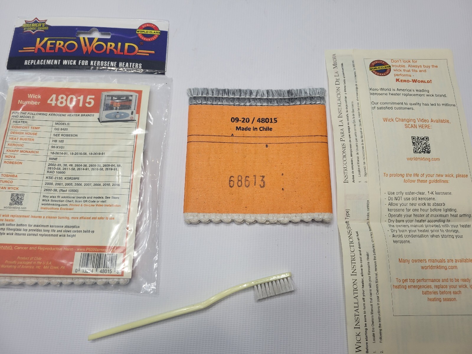 TURCO 2000,2001,2005,2006,2007,2008,2010,2016 Kerosene Heater Wick,Brush & Guide