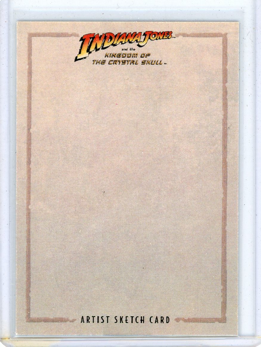 2008 TOPPS INDIANA JONES KINGDOM of CRYSTAL SKULL MOVIE KOTCS BLANK SKETCH CARD