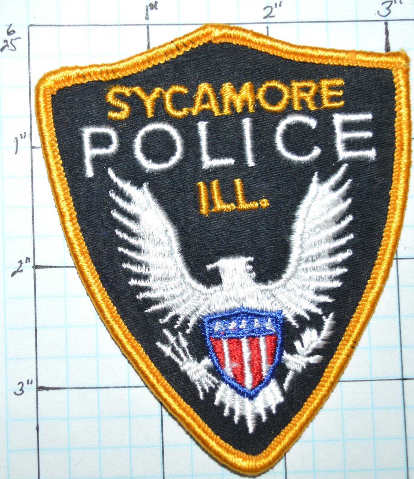 ILLINOIS, SYCAMORE VINTAGE POLICE DEPT PATCH