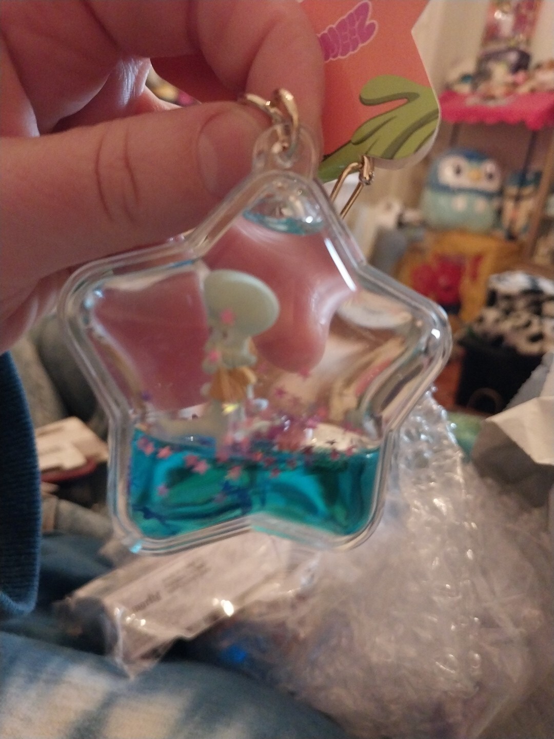 SQUIDWARD TENTICLE SPONGEBOB NICKELODEON TSUNAMEEZ ACRYLIC KEYCHAIN FIGURE CHARM