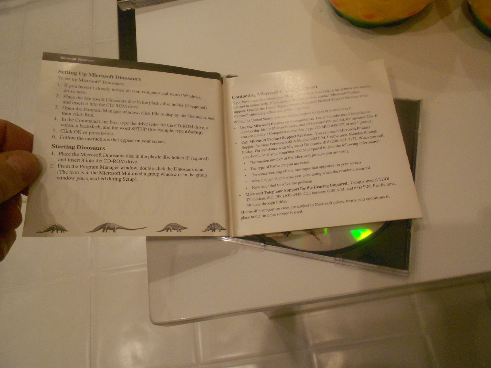 MICROSOFT DINOSAURS PC 1993 CD ROM-WINDOWS GREAT CONDITION