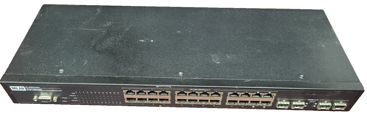 MILAN MIL SEM24T4GPA 24- PORT PoE MANAGED SWITCH #73