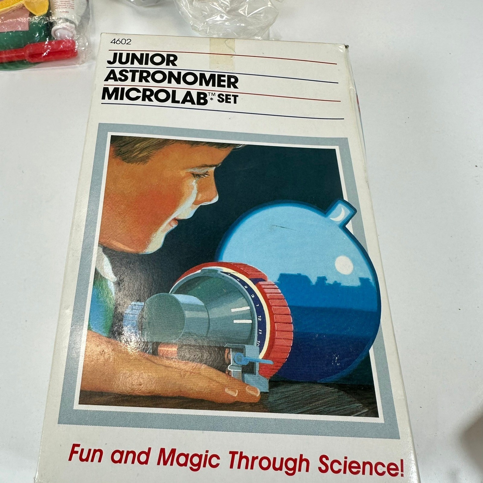 VTG SET Skillcraft Quadlab Tasco Microscope Slides Astronomer Weather SCIENCE