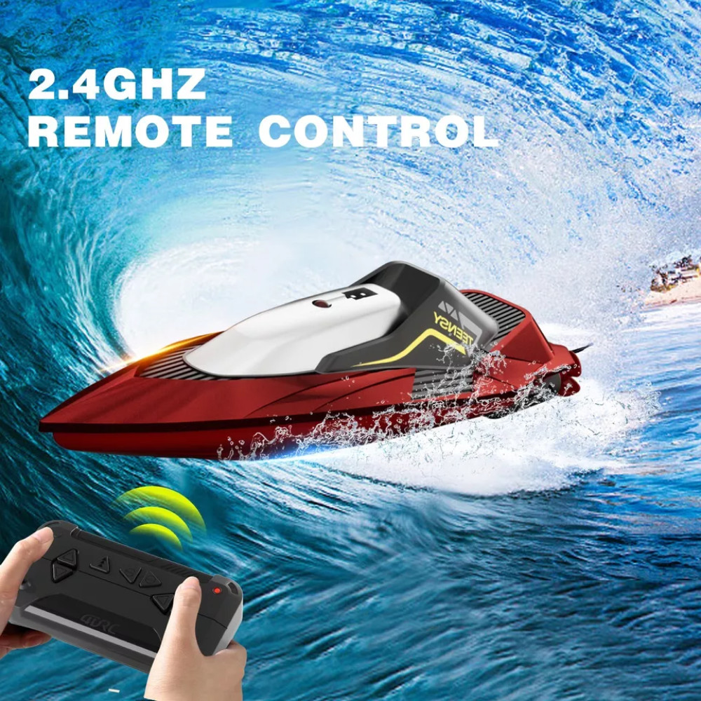 US RC Electric Racing Boat 2.4G 4CH Remote Control High Speed 20mph Boat Kid Toy