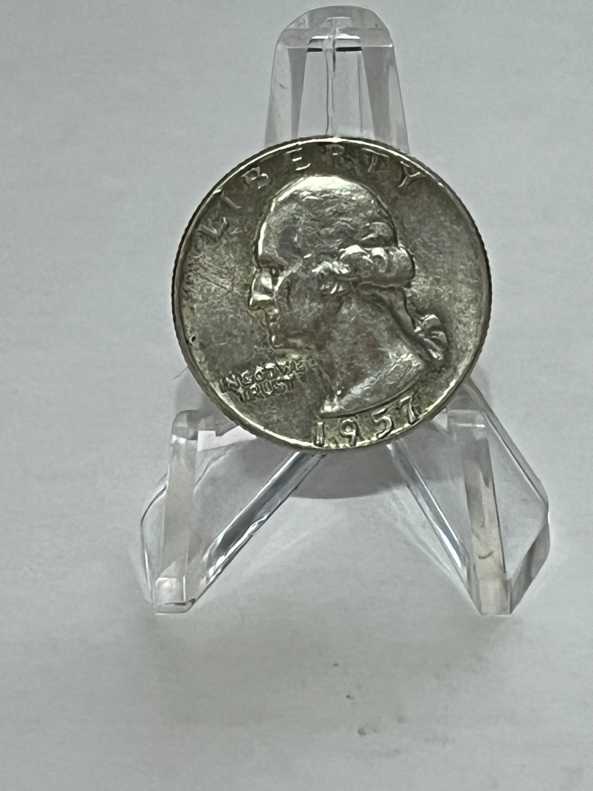 1957 D Washington Silver Quarter  25c  Circulated # TB8