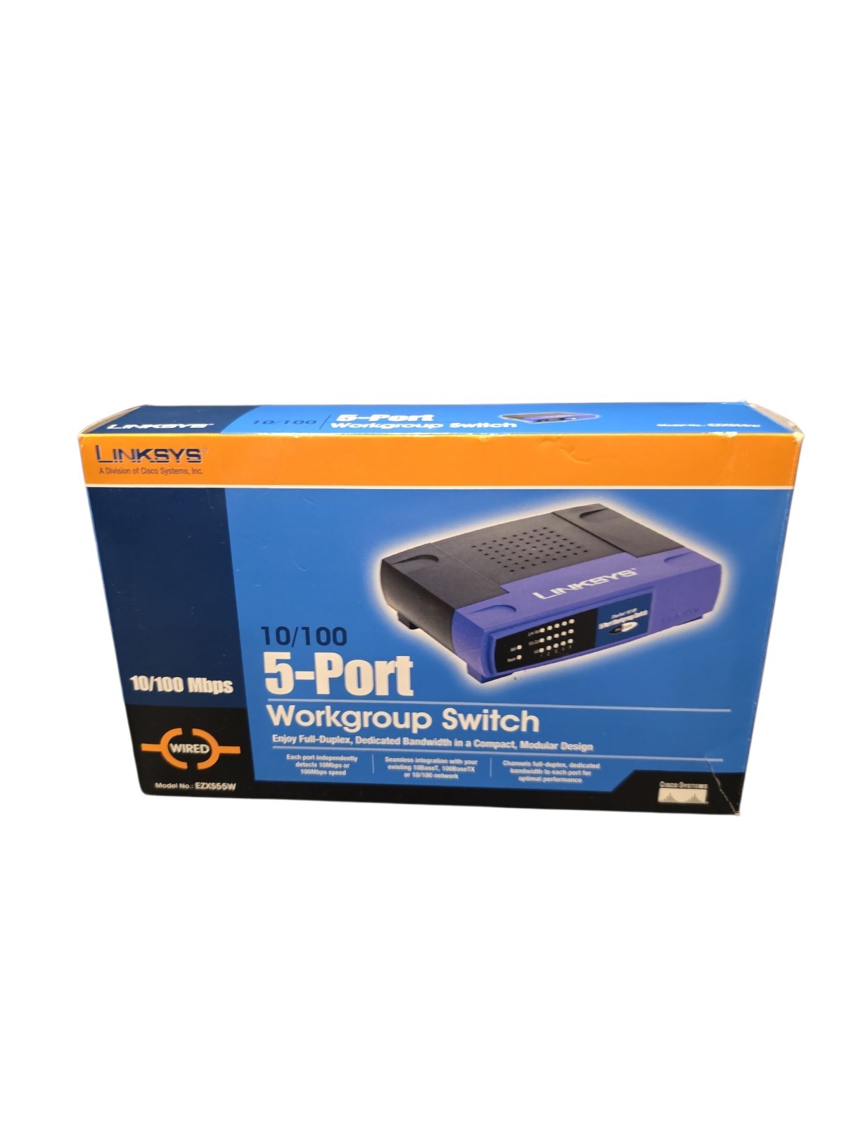 Linksys EZXS55W 5-Port 10/100 Workgroup Open Box Cisco Systems